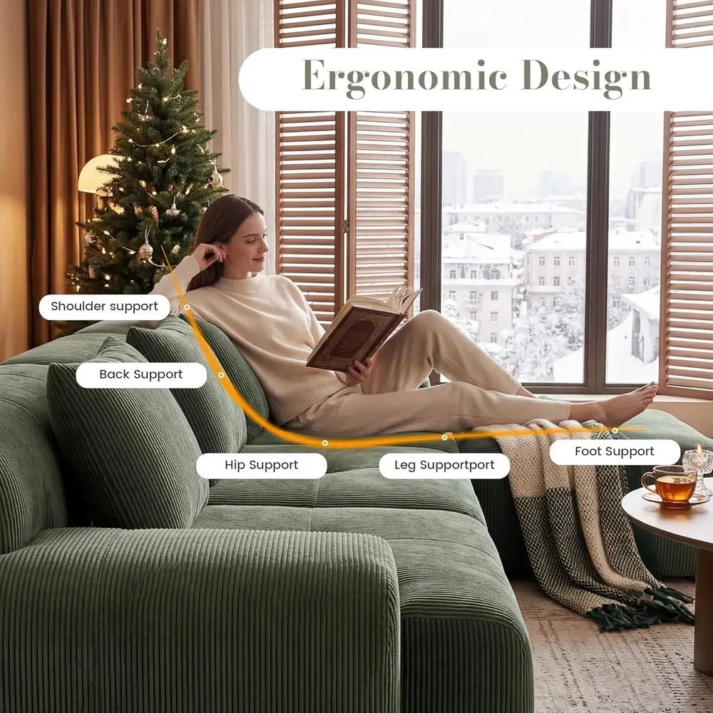 Meadow Corduroy Sectional