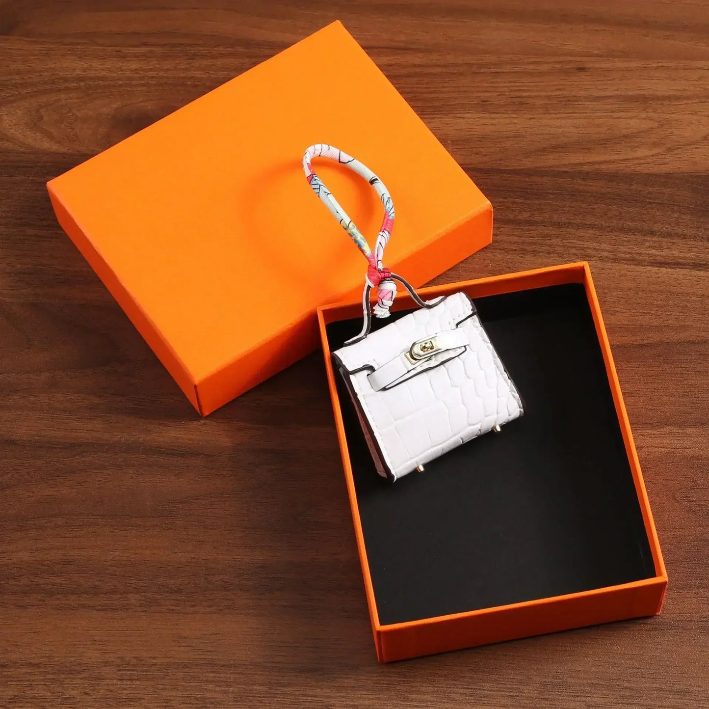 Crocodile Mini Bag Charm Keychain