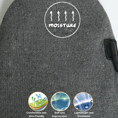 USB Heated Beanie | 3 Heat Levels, Washable Knit Hat
