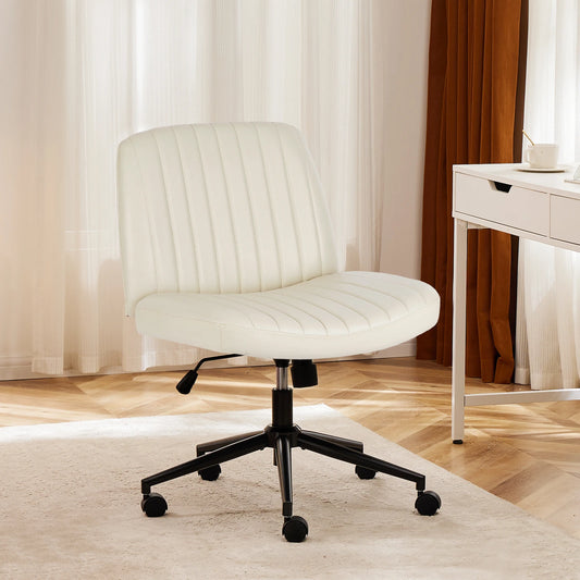 Wide Armless Cross-Legged Office Chair