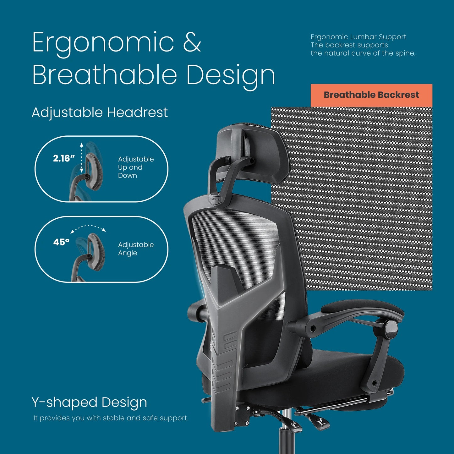 Tall Reclining Ergonomic Office Chair