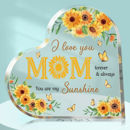 Transparent Acrylic Heart Keepsake Plaque