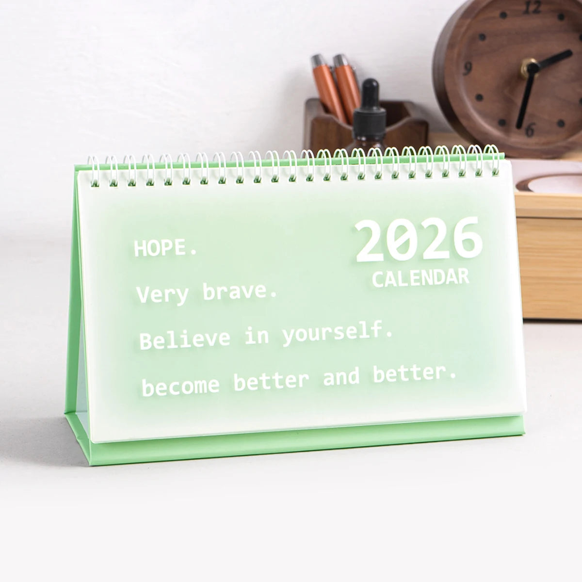 SpiralDesk 2026 Foldable Table Calendar