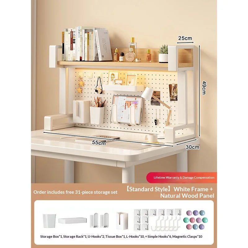 Pegboard Desktop Shelf Organizer