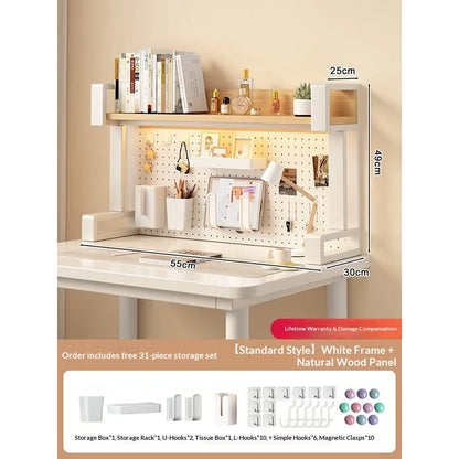 Pegboard Desktop Shelf Organizer
