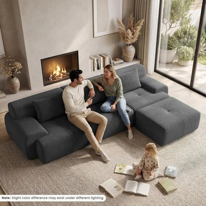 Oversized Corduroy Sectional Sofa