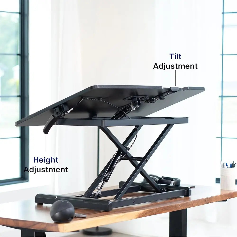Adjustable Standing Desk Riser with Tilting Work Surface