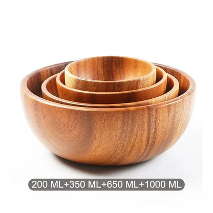 Acacia Wood Bowl, Japanese-Style Serving