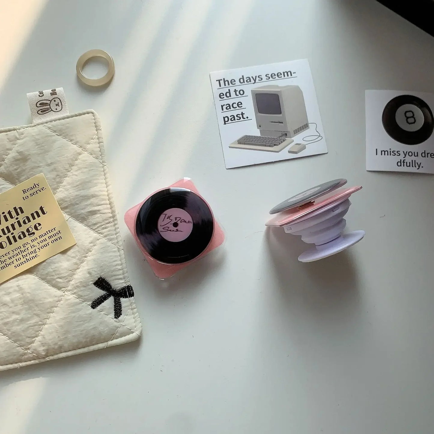 Vinyl Record Phone Holder Stand