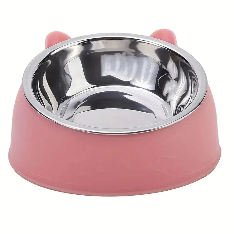 Tilted Non-Slip Pet Bowl for Cats & Dogs