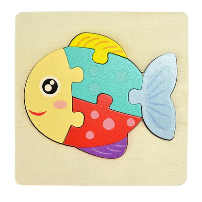 3D Wooden Animal & Vehicle Puzzle Set