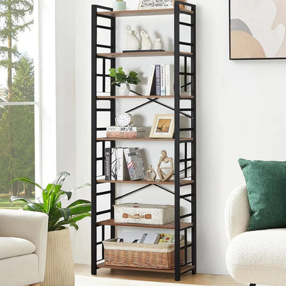 Vertex Industrial 7-Tier Display Bookshelf