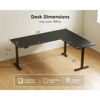 ElevatePro L-Shaped Electric Standing Desk