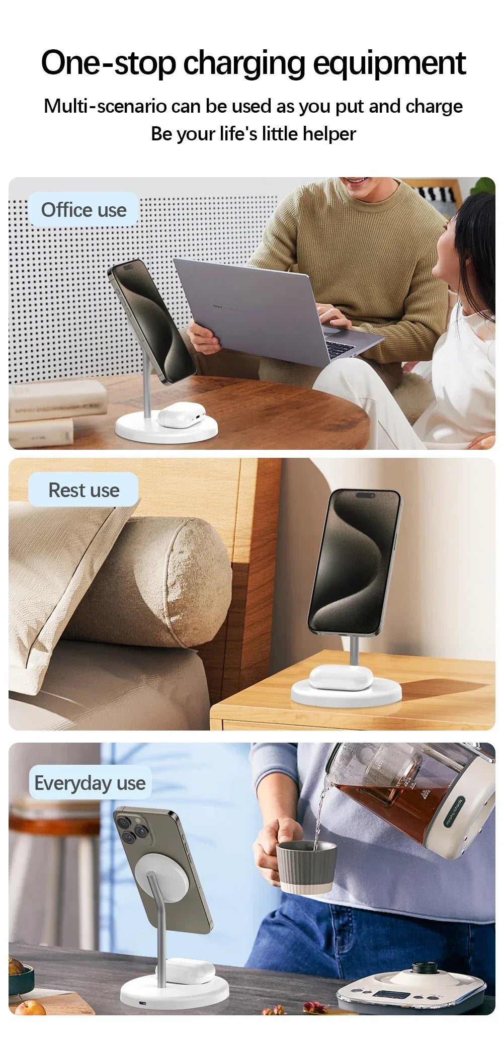 MagStand Duo Magnetic Wireless Charging Station