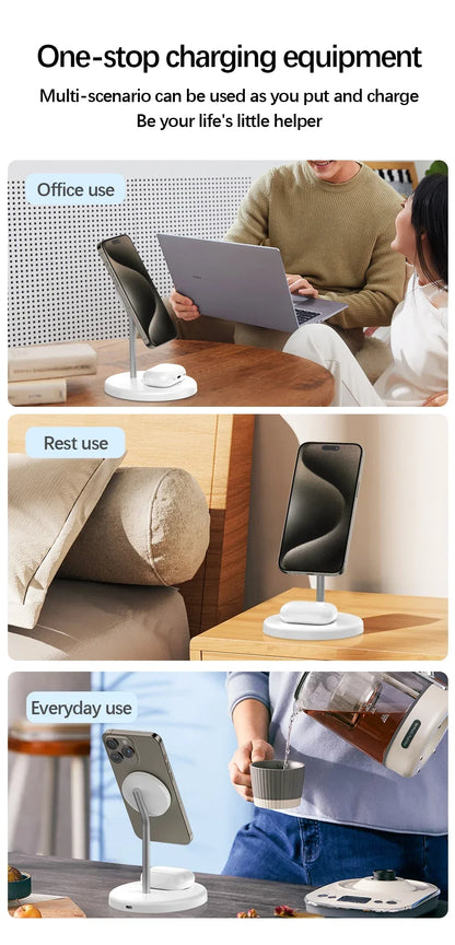 MagStand Duo Magnetic Wireless Charging Station