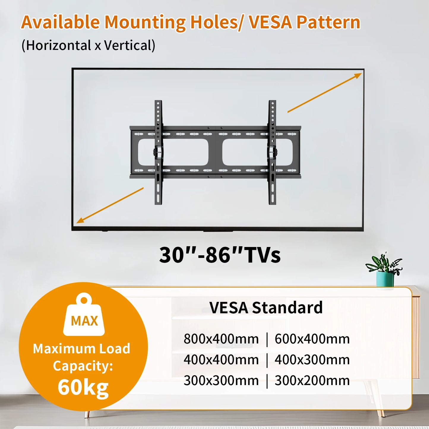 Ultra Slim Tilting TV Mount