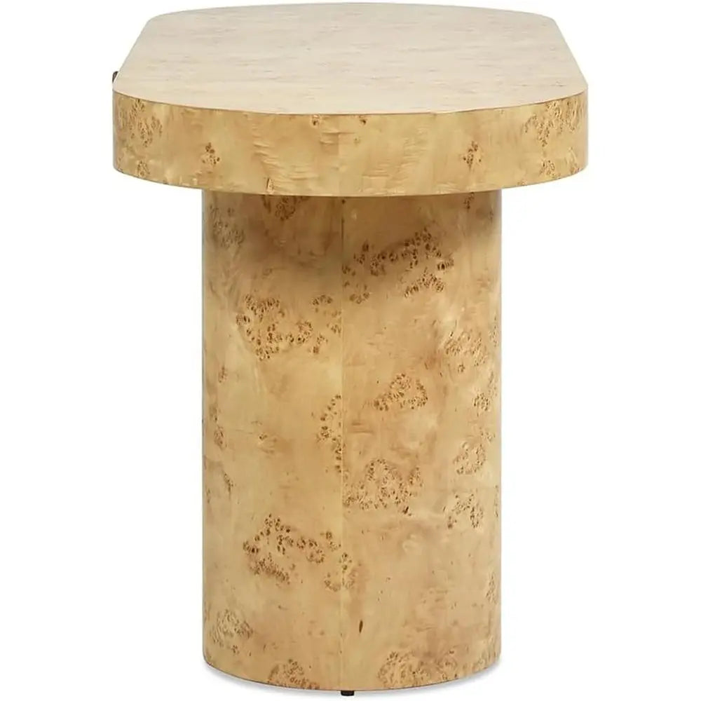 Burl Wood Oval Desk