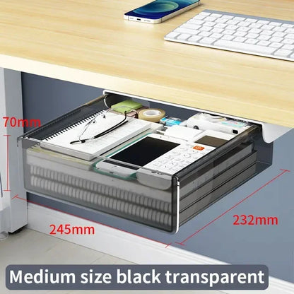 Hidden Under-Desk Drawer Organizer