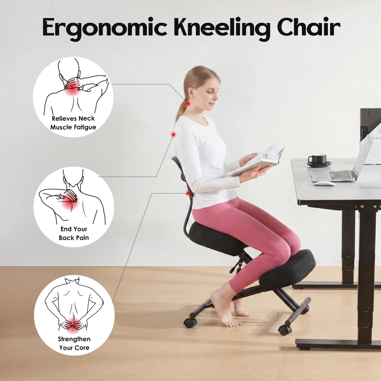 Fabric Ergonomic Kneeling Chair