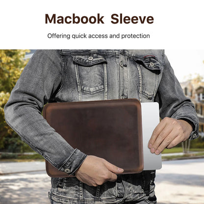 Luxury Genuine Leather Laptop Sleeve