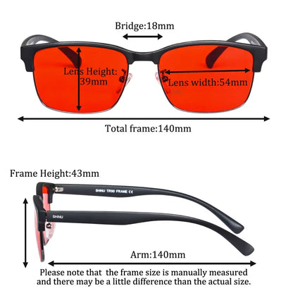 SHINU Red Lens Sleep Glasses