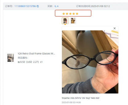 Y2K Oval Frame Sunglasses