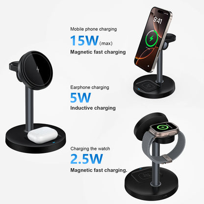 MagFusion Pro 3-in-1 Magnetic Wireless Charging Station