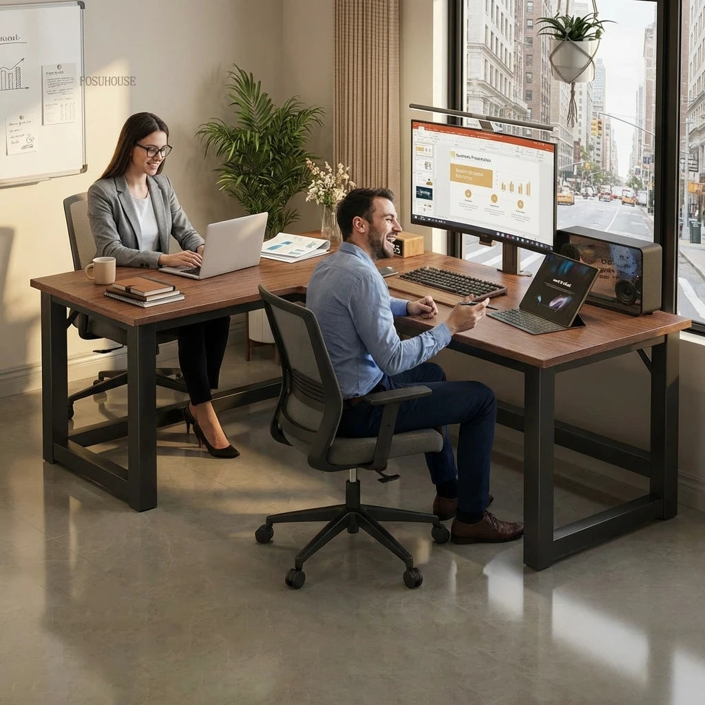 Integrated Bookshelf Writing Desk