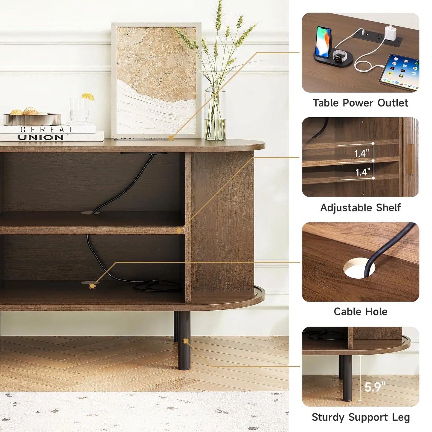 Emberly Sliding Door TV Console