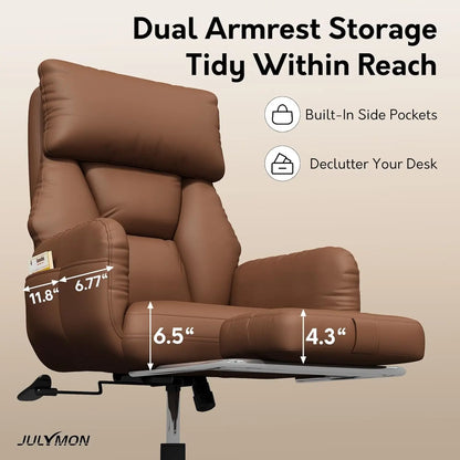 Premium Ergonomic Office Chair with Extra-Wide Seat & Retractable Footrest