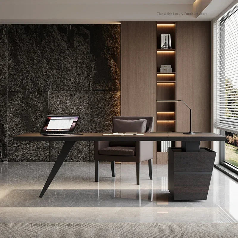 Milano Italian Minimalist Solid Wood Office Desk