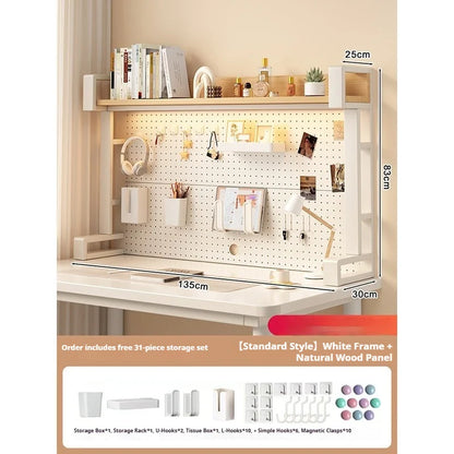 Pegboard Desktop Shelf Organizer