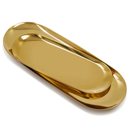 GoldenAura Stainless Steel Organization Tray