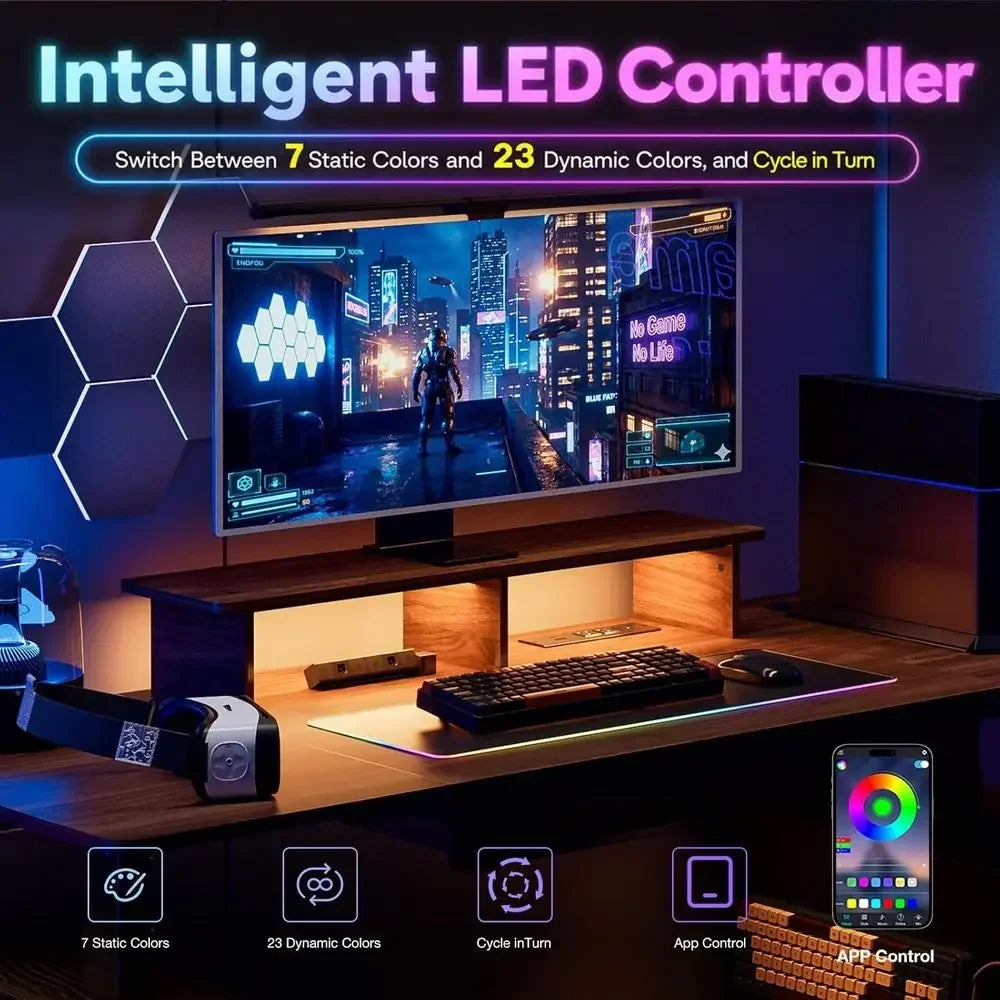 LED Storage Standing Desk