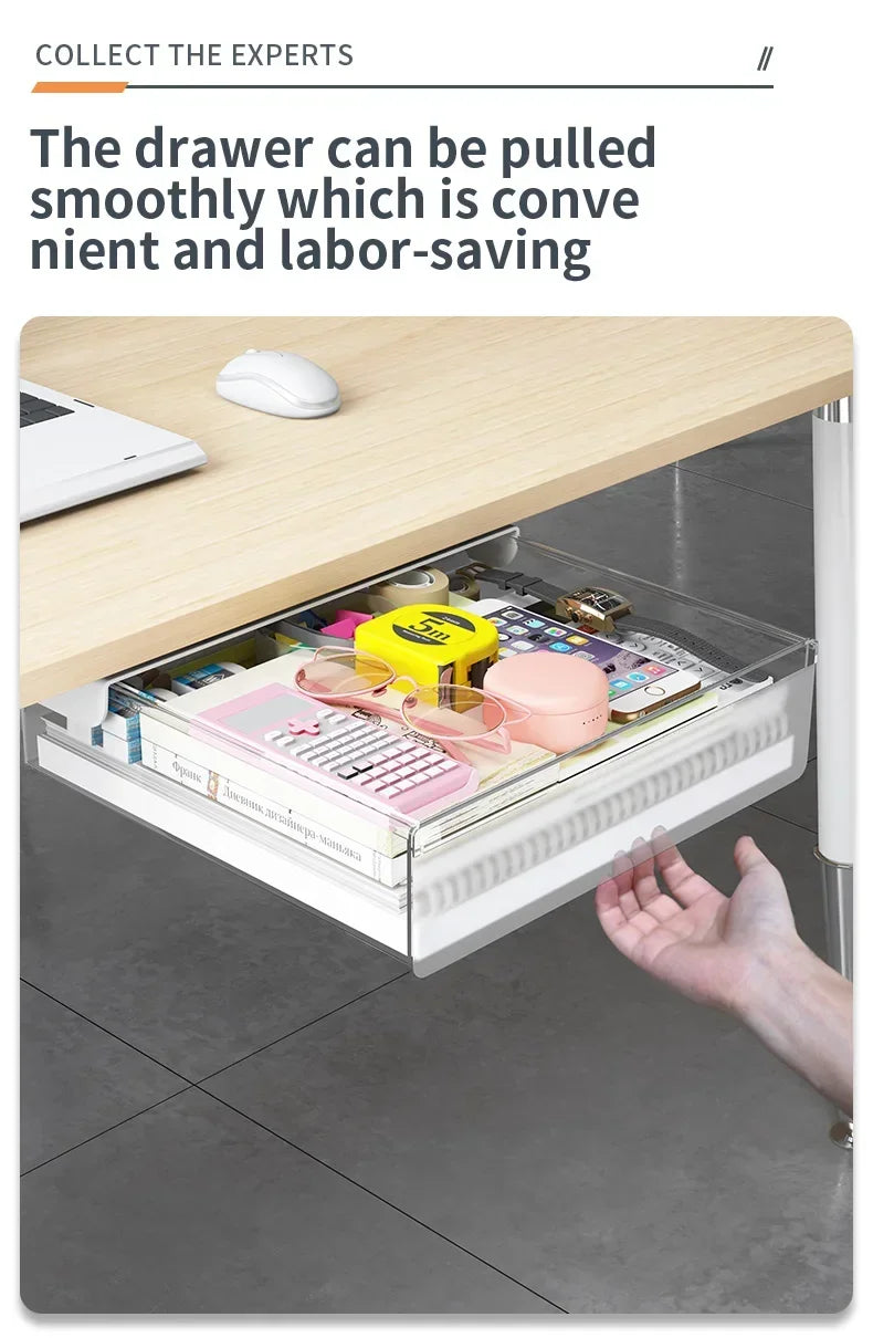 Hidden Under-Desk Drawer Organizer