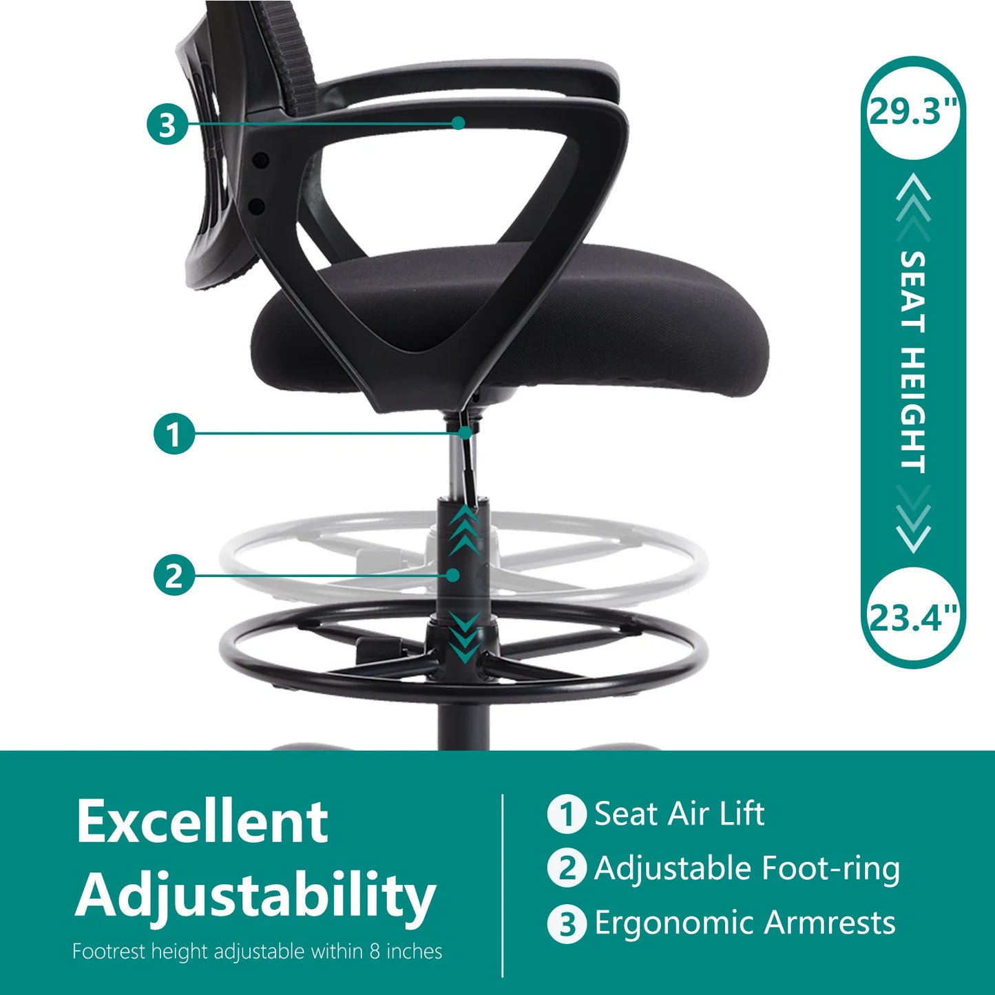Ergonomic Mesh Backrest Desk Chair