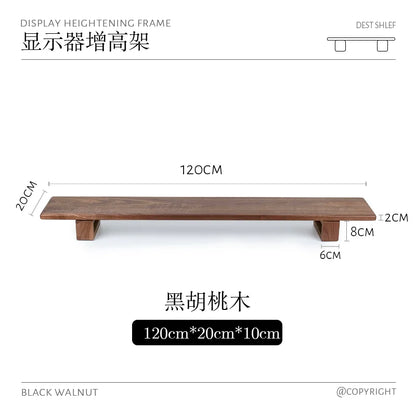 Black Walnut Adjustable Desk Riser