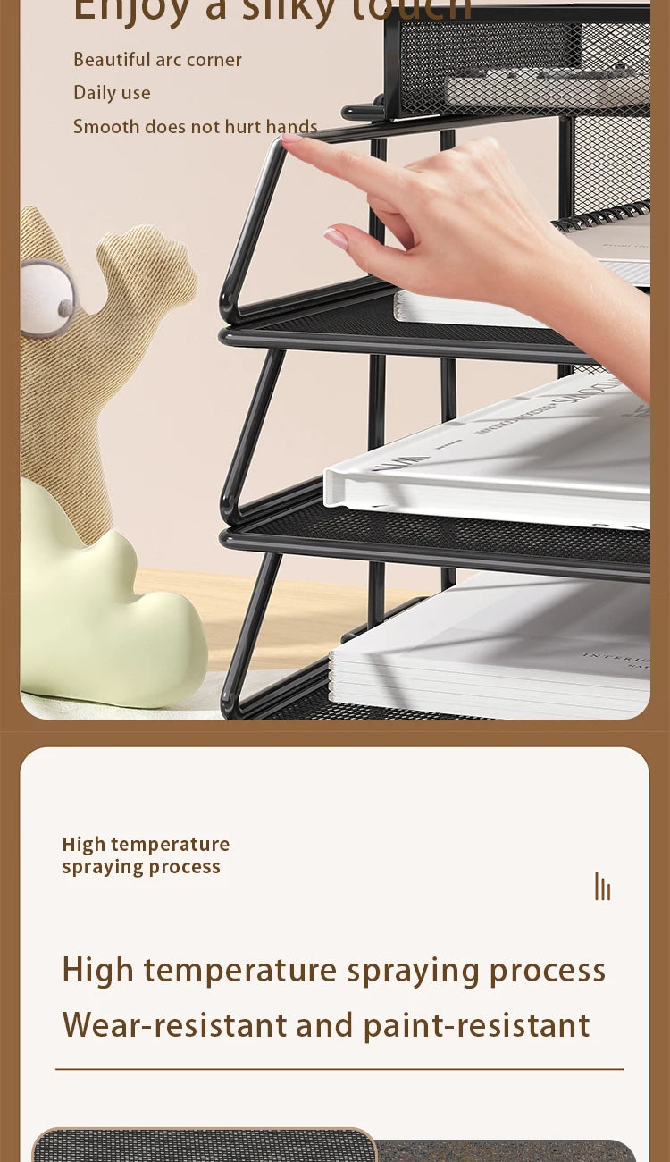 Metal Multi-Tier File Rack