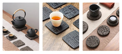 Volcanic Basalt Dragon Tea Tray