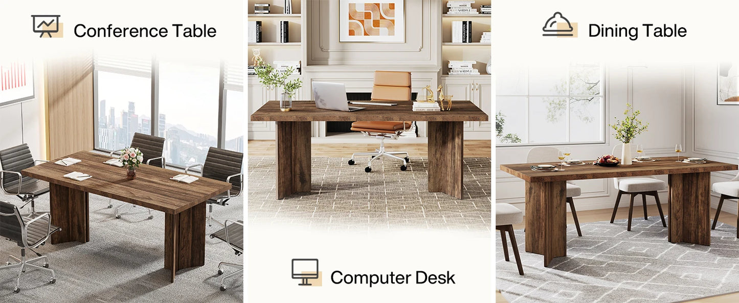 Vintage Farmhouse Executive Desk