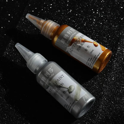 Metallic Acrylic Paint Set, 8 Colors, 60ml