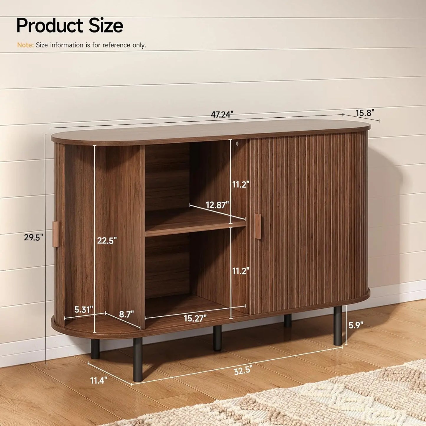 Winshire Sliding Door Buffet Cabinet