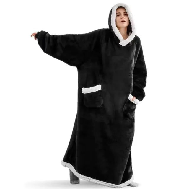 Oversized Fleece Blanket Hoodie