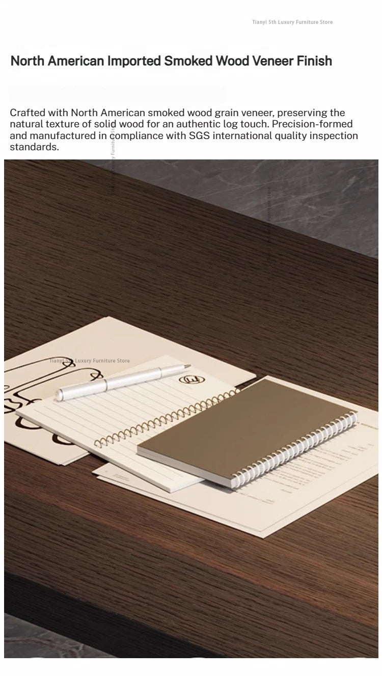 Milano Italian Minimalist Solid Wood Office Desk