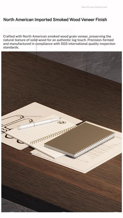 Milano Italian Minimalist Solid Wood Office Desk