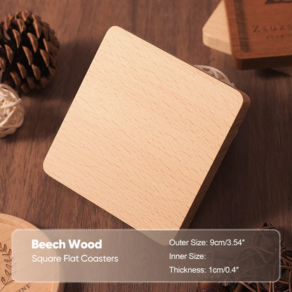 Solid Wood Round Coaster
