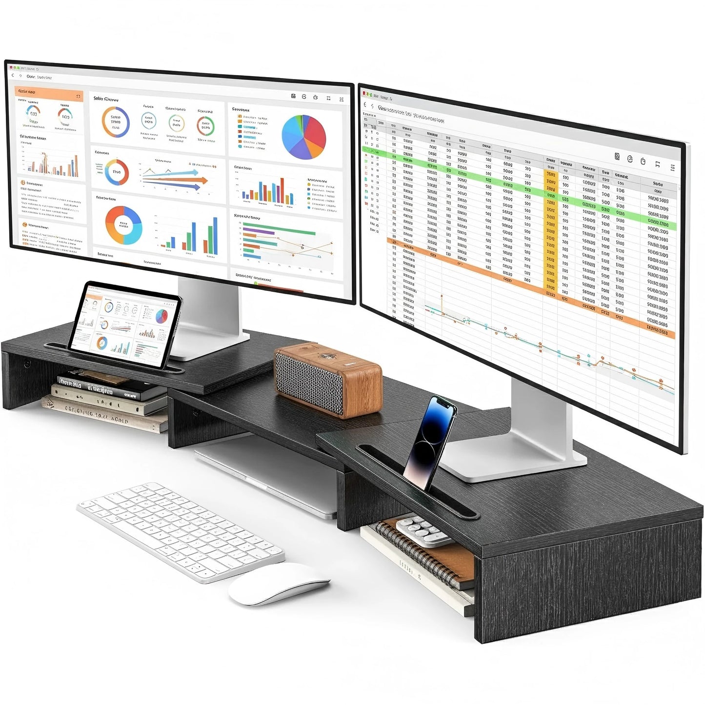 Dual Monitor Stand Riser