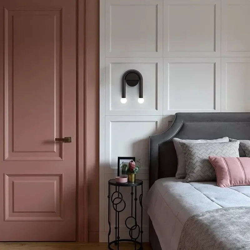 Arcus Matte Black Arched Wall Light