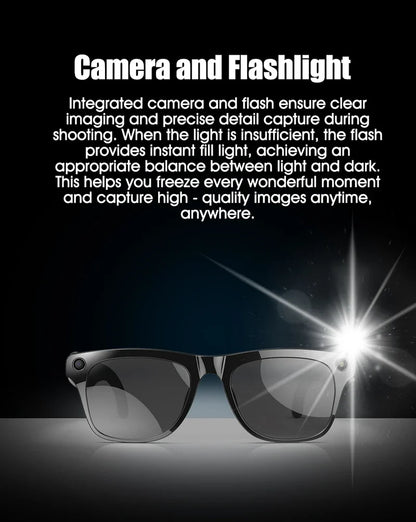 4K AI Smart Glasses with Camera & Translator