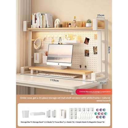 Pegboard Desktop Shelf Organizer